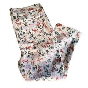 NYDJ Size 12 Chloe Capris Double Needle Slits in Secret Garden